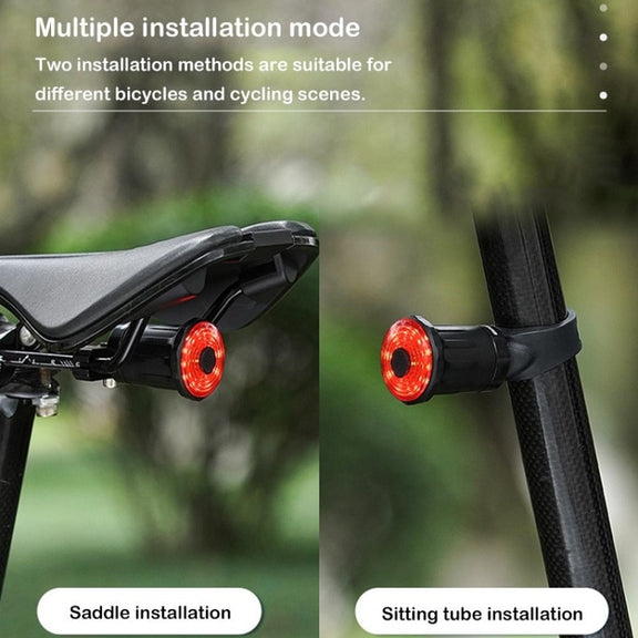 WEST BIKING Bicycle USB Charging Smart Brake Sensor Warning Tail Light(Cushion)