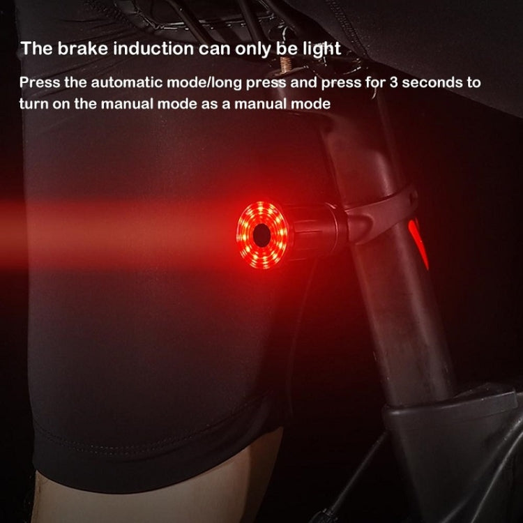 WEST BIKING Bicycle USB Charging Smart Brake Sensor Warning Tail Light(Cushion)