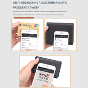 Baellerry RFID Anti-theft Plaid Leather Wallet Metal Aluminum Box Automatic Eject Type Card Holder(Gold)