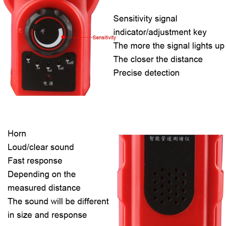NOYAFA NF-5140 Wall Pipe Blockage Detector Pipe Blockage Detector For Iron/PVC/Cement/Steel Pipes
