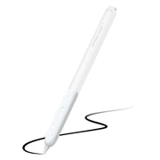 For Apple Pencil 2 Non-Slip Anti-Fall Translucent Segmented Pen Case(Crescent White)