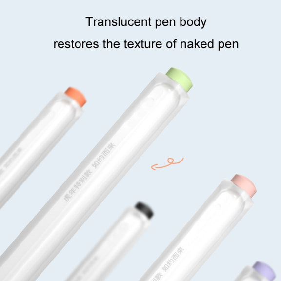 For Apple Pencil 2 Non-Slip Anti-Fall Translucent Segmented Pen Case(Crescent White)