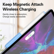 For Apple Pencil 2 Non-Slip Anti-Fall Translucent Segmented Pen Case(Crescent White)