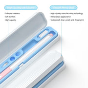 For Apple Pencil 1/2 Capacitance Pen Adapter Accessory Storage Box(Crescent White)