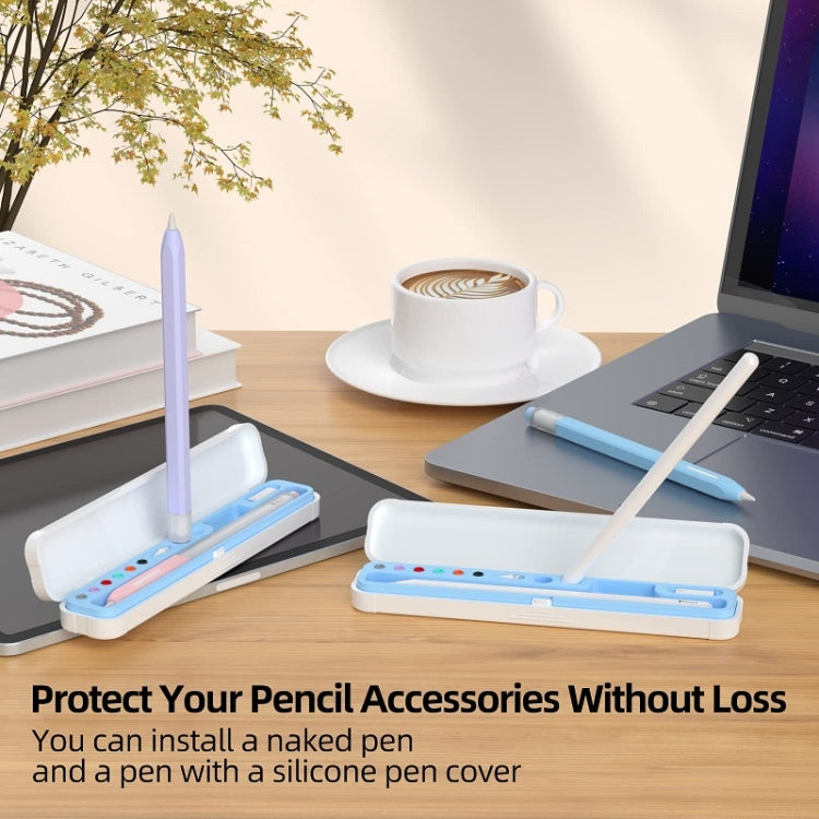 For Apple Pencil 1/2 Capacitance Pen Adapter Accessory Storage Box(Green)