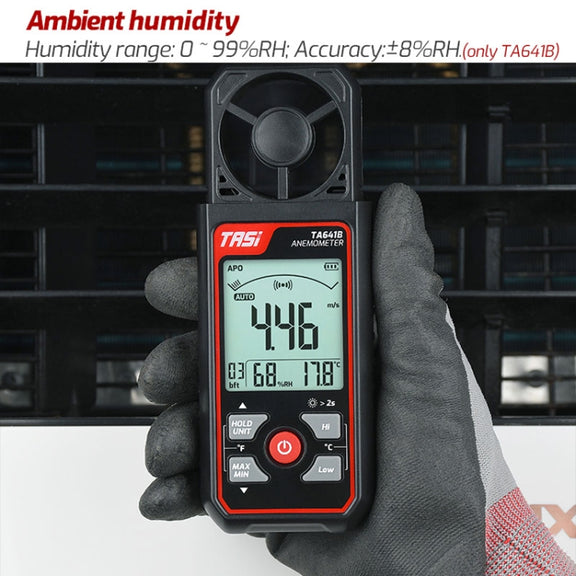 TASI TA641B High Precision Wind Speed Instrument Wind Volume Tester Handheld Wind Speed Meter