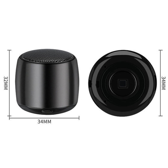 Small TWS Couplet Wireless Bluetooth Speaker Mini Smart Noise Reduction Water-resistant Speaker(Black)