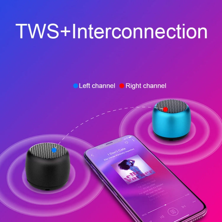 Small TWS Couplet Wireless Bluetooth Speaker Mini Smart Noise Reduction Water-resistant Speaker(Black)