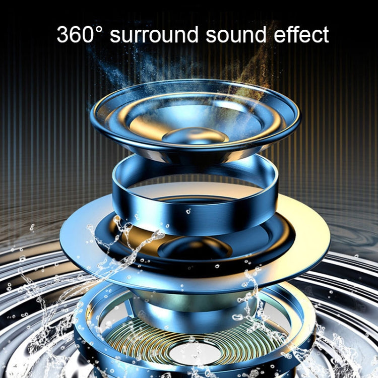Small TWS Couplet Wireless Bluetooth Speaker Mini Smart Noise Reduction Water-resistant Speaker(Black)