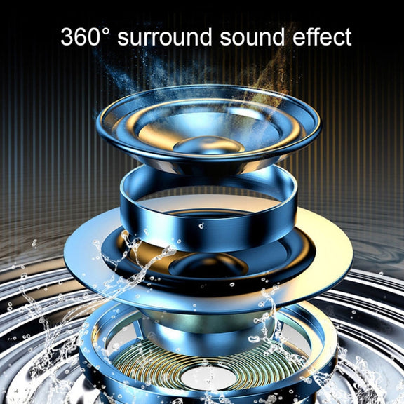 Small TWS Couplet Wireless Bluetooth Speaker Mini Smart Noise Reduction Water-resistant Speaker(Black)