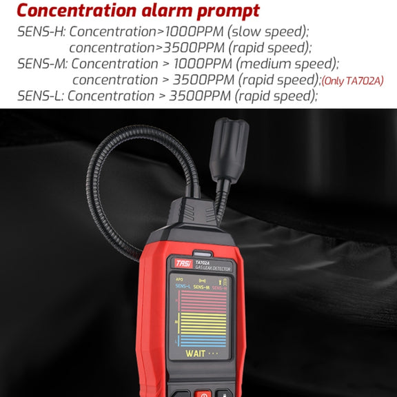 TASI TA702B Simulation Bar+Digital Display Cumbelo Gas Detector Portable Gas Testing Instrument Natural Gas Discovery Detective