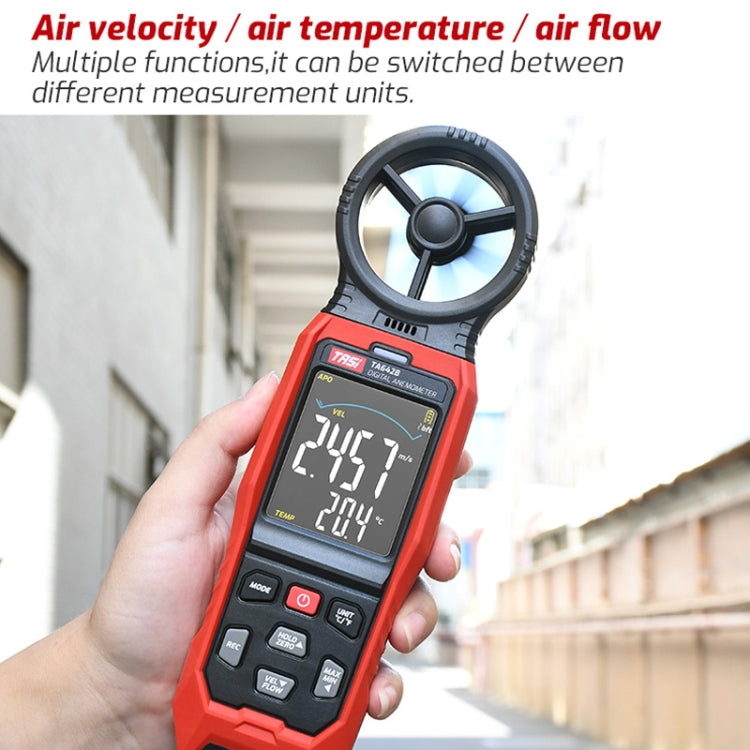 TASI TA642B Portable Digital Wind Speed Meter Air Volume Tester