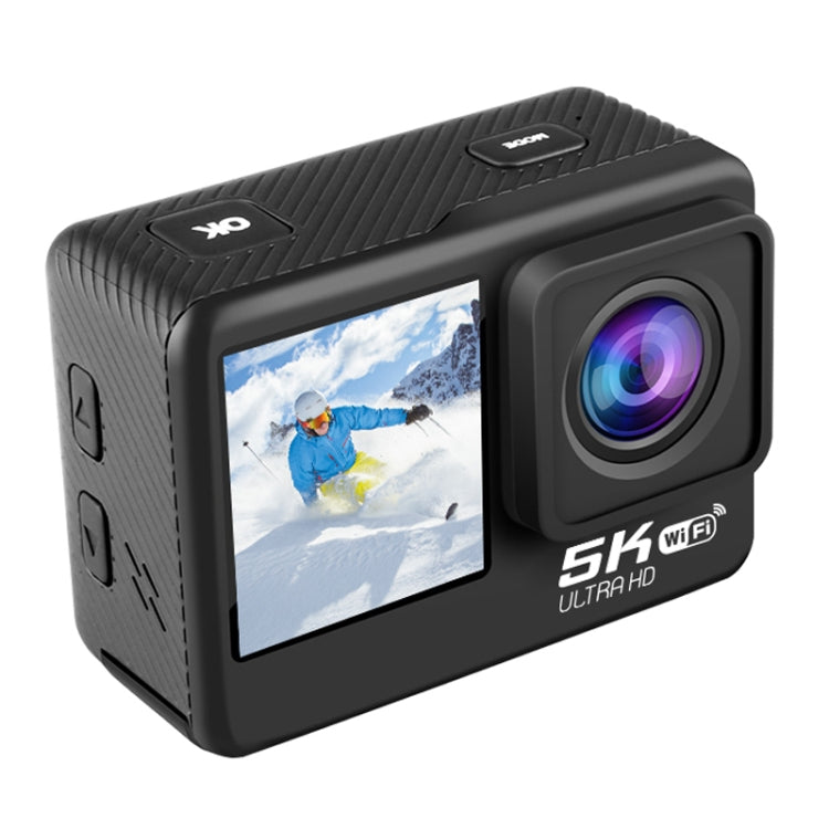5K/30FPS WIFI HD Anti-Shake Remote Touch Dual-Screen IP68 Water-resistant Sports Camera, Style: Camera + 64G Card