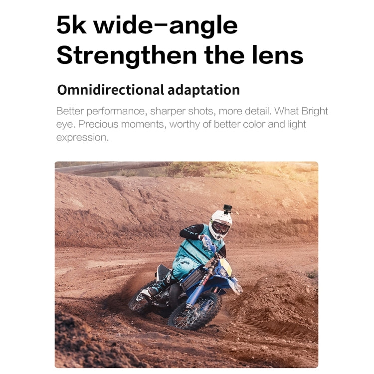5K/30FPS WIFI HD Anti-Shake Remote Touch Dual-Screen IP68 Water-resistant Sports Camera, Style: Camera + 64G Card