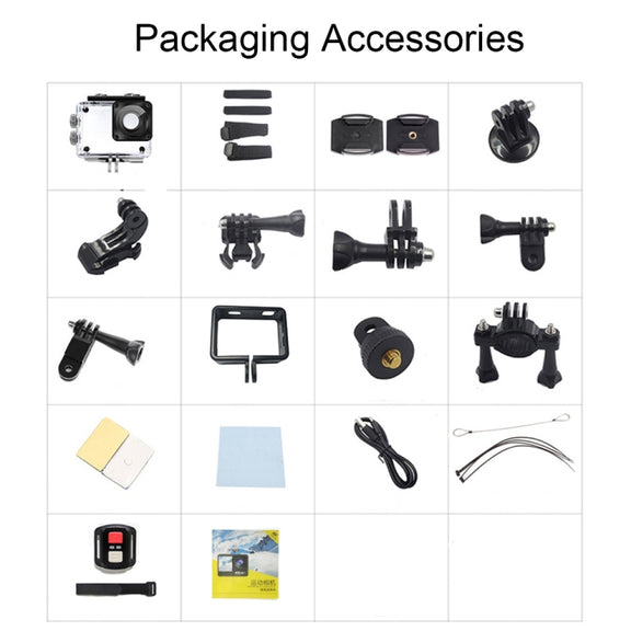 5K/30FPS WIFI HD Anti-Shake Remote Touch Dual-Screen IP68 Water-resistant Sports Camera, Style: Camera + 64G Card
