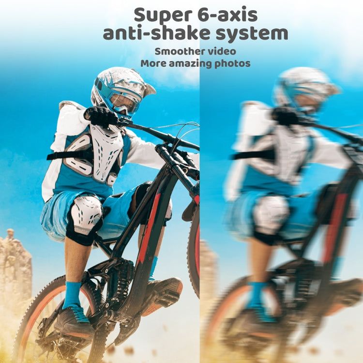 5K/30FPS WIFI HD Anti-Shake Remote Touch Dual-Screen IP68 Water-resistant Sports Camera, Style: Camera + 64G Card