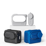 For Insta360 GO 3 AMagisn Silicone Body Cover Protective Case With Lanyard(Blue)