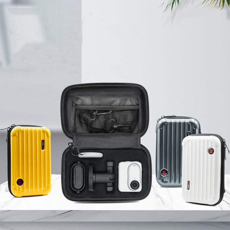 For Insta360 GO 3 AMagisn Hard Shell Storage Bag Water-resistant Bag(Pearl White)