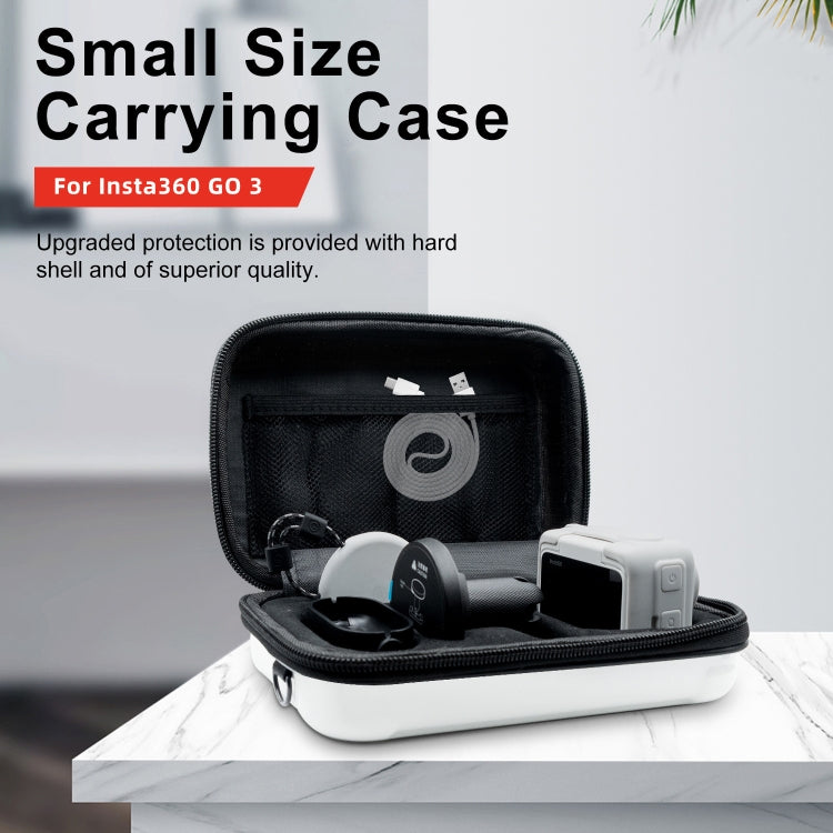 For Insta360 GO 3 AMagisn Hard Shell Storage Bag Water-resistant Bag(Pearl White)