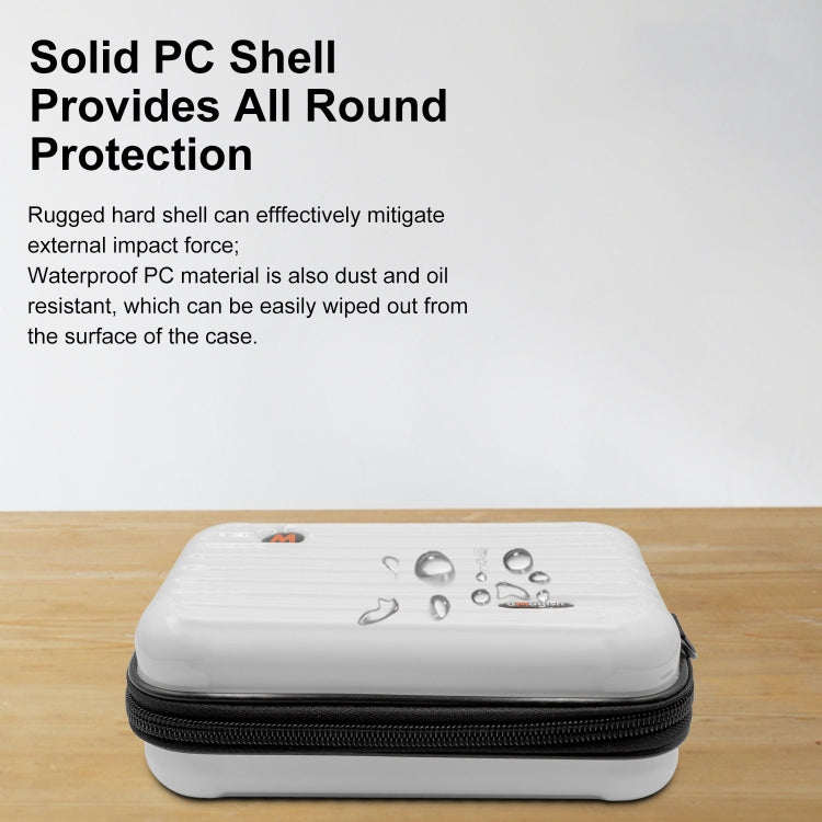 For Insta360 GO 3 AMagisn Hard Shell Storage Bag Water-resistant Bag(Pearl White)