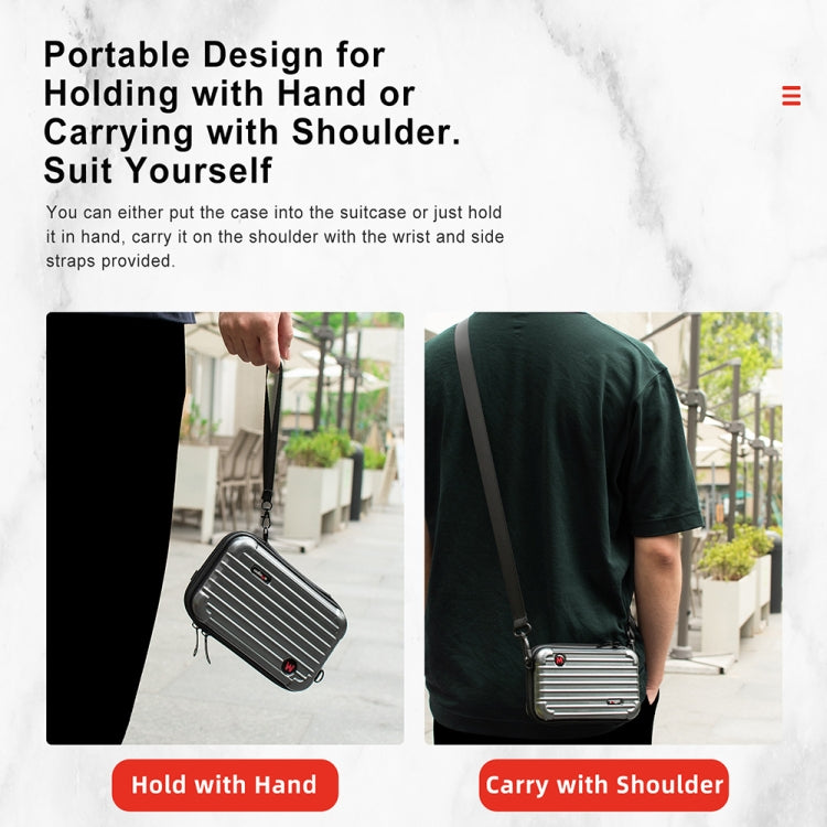 For Insta360 GO 3 AMagisn Hard Shell Storage Bag Water-resistant Bag(Pearl White)