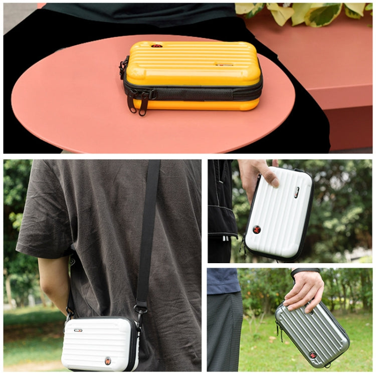 For Insta360 GO 3 AMagisn Hard Shell Storage Bag Water-resistant Bag(Pearl White)