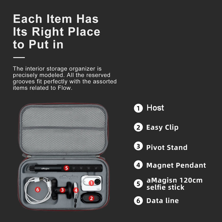 For Insta360 GO 3 AMagisn Accessory Storage Bag Portable Medium Clutch
