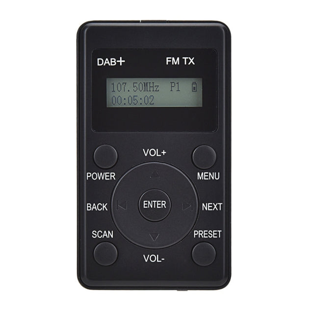 HanRongda HRD-100 Portable Digital Display DAB+ / DAB / FM Radio(Black)