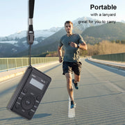 HanRongda HRD-100 Portable Digital Display DAB+ / DAB / FM Radio(Black)
