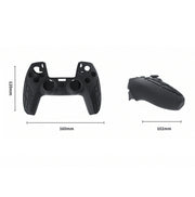 For PS5 Gamepad Silicone Case Non-slip Texture Thickened Protective Cover(Blue)