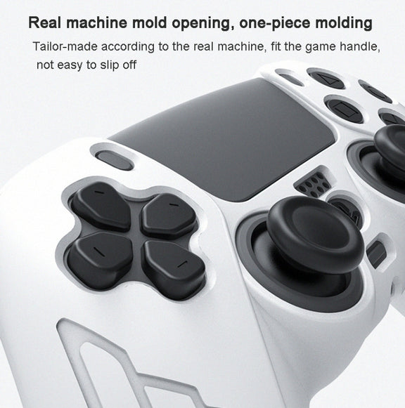 For PS5 Gamepad Silicone Case Non-slip Texture Thickened Protective Cover(Red)