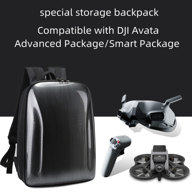 For DJI AVATA Storage Bag Hard Shell Water-resistant Shoulder Bag Backpack(Black EVA Lining)