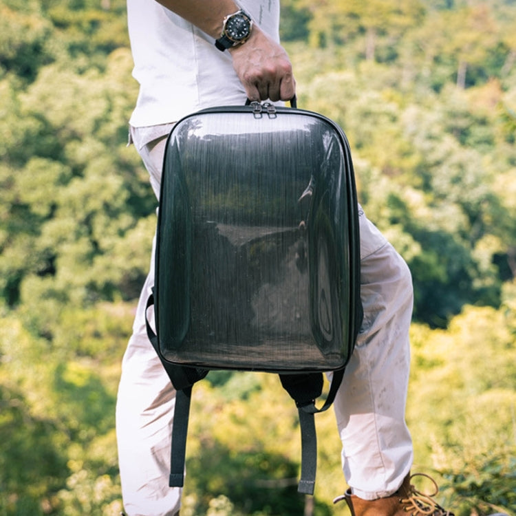 For DJI AVATA Storage Bag Hard Shell Water-resistant Shoulder Bag Backpack(Black EVA Lining)