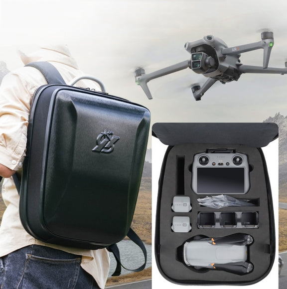For DJI AIR 3 Hard Shell Storage Bag Portable Protective Backpack(Blue)