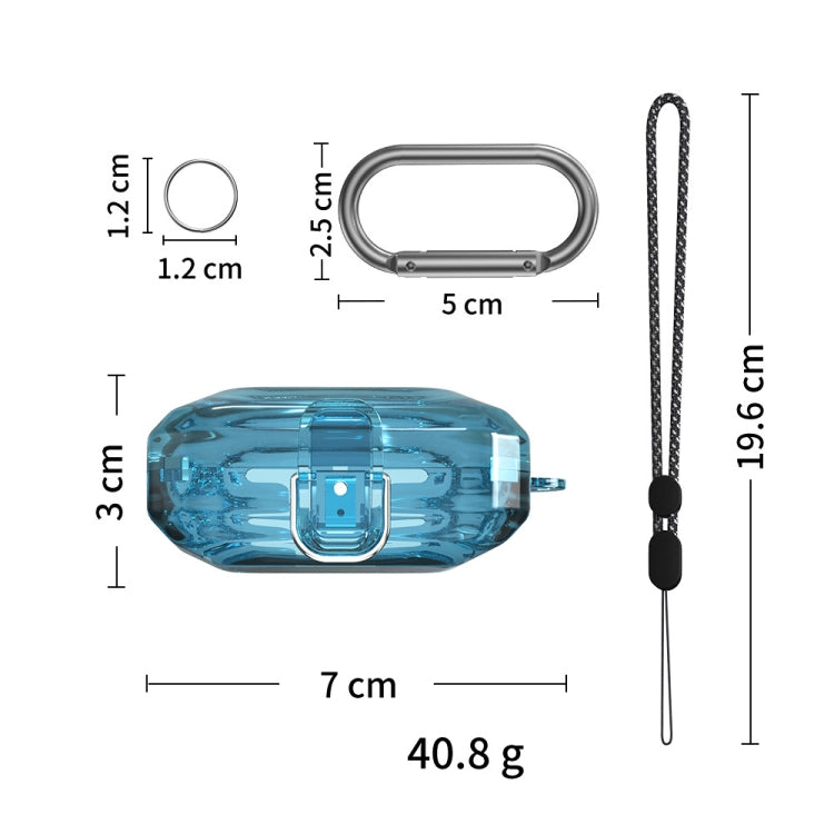 For Beats Fit Pro Magnet Auto Switch Headphone Case(Transparent)