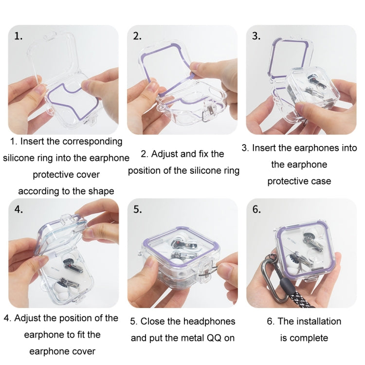 For Nothing Ear 2 Hollow Transparent Earphone Shockproof PC Case(D31)