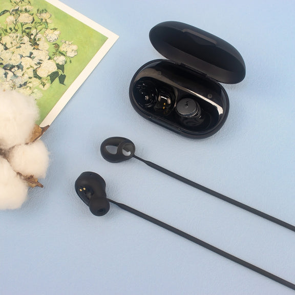 For Anker Soundcore Space A40 2pcs Headphones Silicone Anti-Lost Cord(Black)