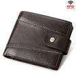 HUMERPAUL RFID Anti-magnetic Cox Purse Multi-card Card Bag Short Men Wallet(Brown) - Antimagnetic RFID Package by HUMERPAUL | Online Shopping South Africa | PMC TechLife | Buy Now Pay Later Mobicred
