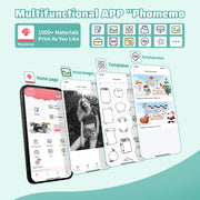 Phomemo T02 Standard Error Mini Pocket Small Portable Bluetooth Phone Photo Label Thermal Printer(White)