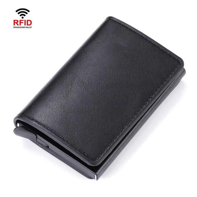 HUMERPAUL RFID Anti-Magnetic Automatic Card Set Credit Card Box Coin Bag(Black)