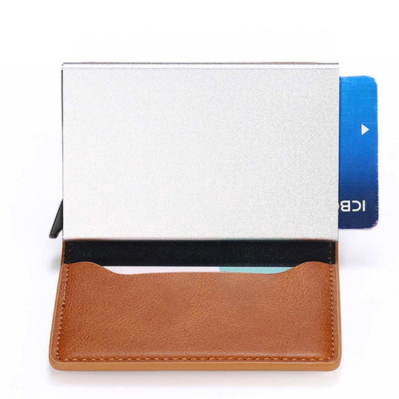 HUMERPAUL RFID Anti-Magnetic Automatic Card Set Credit Card Box Coin Bag(Carbon Fiber)