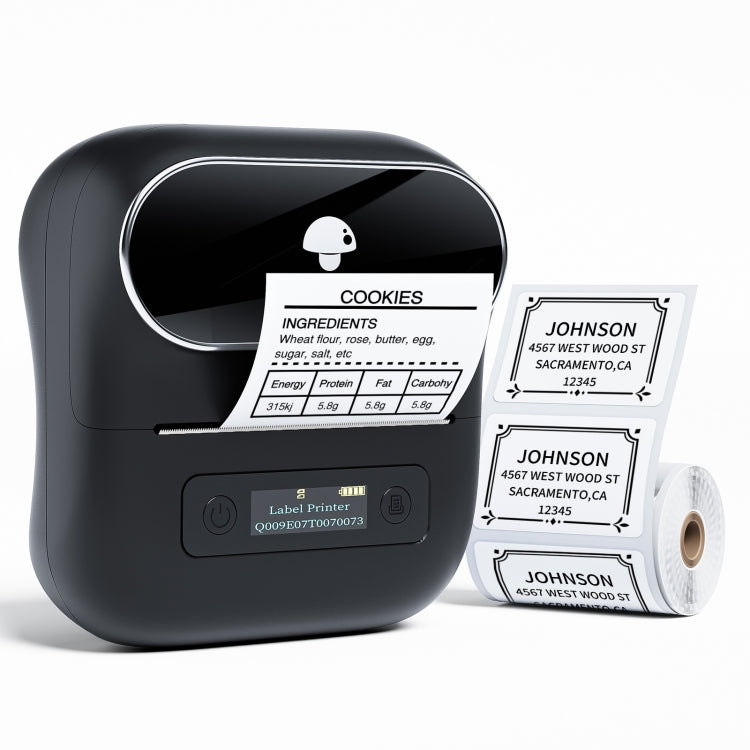 Phomemo M220 Jewelry Clothing Tags Bluetooth Thermist Strip Tag Printer(Black)