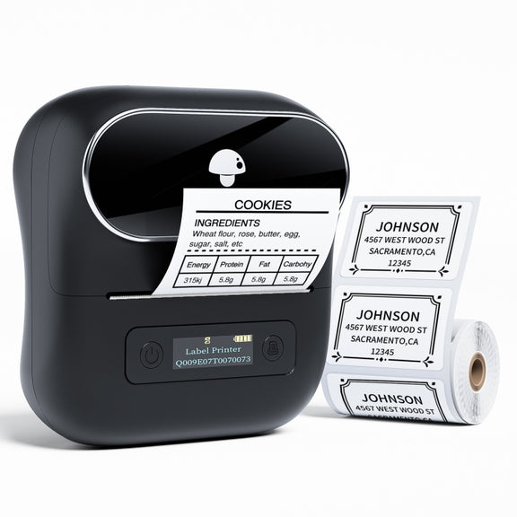 Phomemo M220 Jewelry Clothing Tags Bluetooth Thermist Strip Tag Printer(Black)