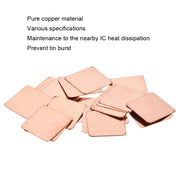 20pcs Laptop Cooling Copper Heat Sink Thermal Conductive Tabs Cell Phone Computer Graphics Card Heat Sinks 15x15x1.2mm