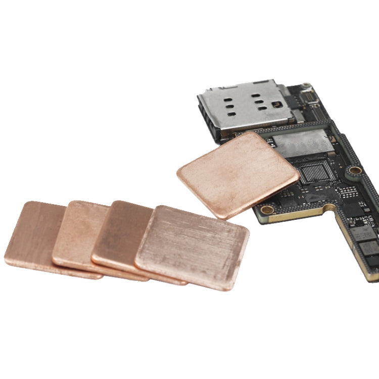 20pcs Laptop Cooling Copper Heat Sink Thermal Conductive Tabs Cell Phone Computer Graphics Card Heat Sinks 15x15x0.8mm