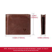 HUMERPAUL RFID Anti-Magnetic Men Pickup Card Bag Metal Chain Short Leather Wallet, Color: Black