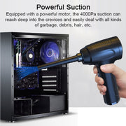 Vehicle-Mounted Home Rechargeable Vacuum Cleaner Keyboard Case Dust Blower(Black)