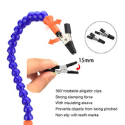 Phone PCB Circuit Board Repair Fixed Folder Welding Assisted DIY Model Clamping Tool, Style: 5 Claws+Magnifying Glass Lamp (Blue)