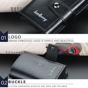 Baellerry RFID Anti-Theft Automatic Pop-Up Card Wallet Buckle Metal Aluminum Shell Card Holder(Black)