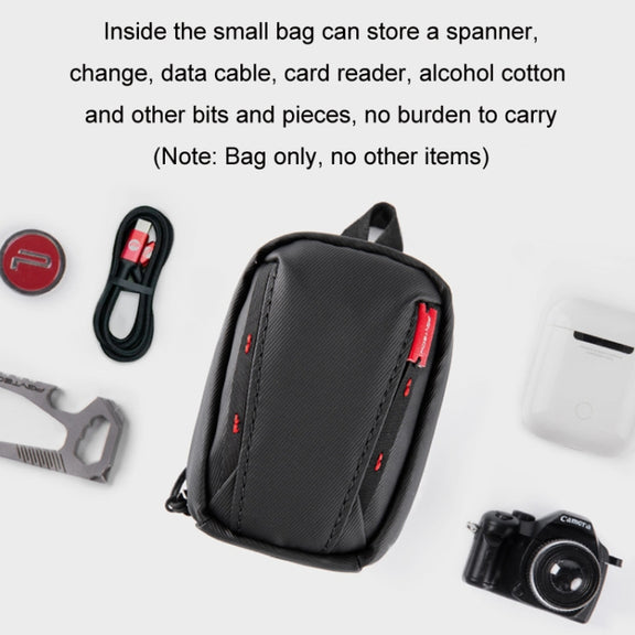 PGYTECH OneMo Digital Accessories Data Cable Headphones Sports Camera Bag(Black)